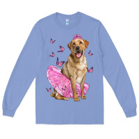 Colony Blue Labrador Retriever Dog With Tutu Long Sleeve Tee - LillyAllenDesigns