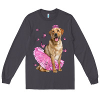 Smoke Labrador Retriever Dog With Tutu Long Sleeve Tee - LillyAllenDesigns