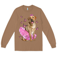 Toasted Coconut Labrador Retriever Dog With Tutu Long Sleeve Tee - LillyAllenDesigns