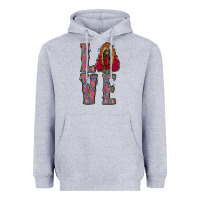 Heather Grey love lady of guadalupe Heavyweight Hoodie - Jasminsmagicworld