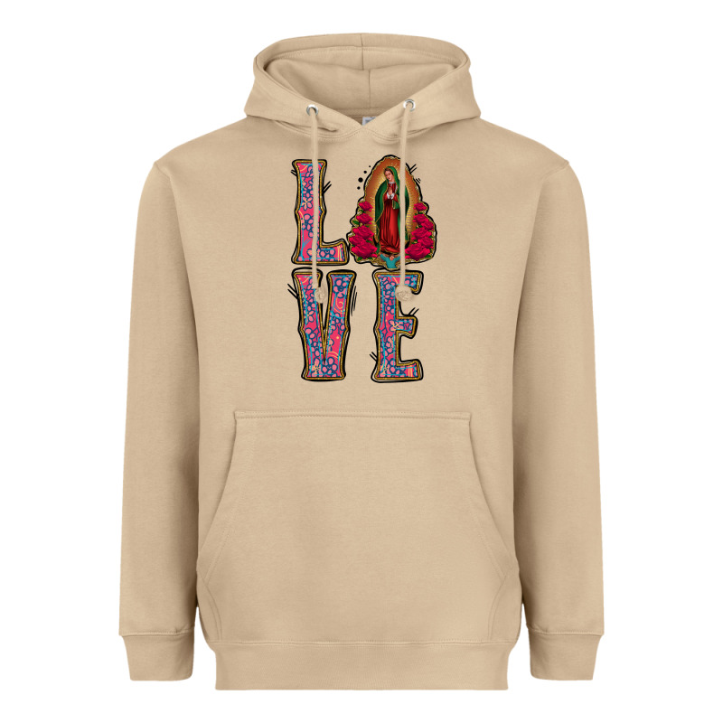Love Lady Of Guadalupe Heavyweight Hoodie by Jasminsmagicworld | Teevron