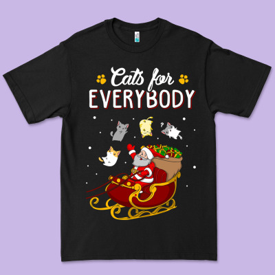 Cats For Everybody Cat Christmas Ugly Christmas Sweatshirt Premium Tee Designed By Artisfamous
