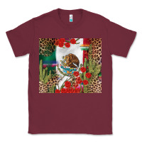 Burgundy Mexico flag Classic Tee - FaDigitalArtStudio