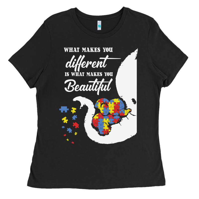 Autism Different Makes You Beautiful Ladies Tee by CowhideDigitalArt | Teevron