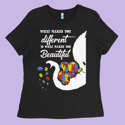 Autism Different Makes You Beautiful Ladies Tee Designed By Cowhidedigitalart