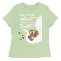 Matcha Autism Different Makes You Beautiful Ladies Tee - CowhideDigitalArt