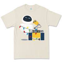 Bone wall e eve christmas light wrap graphic t shirt Premium Tee - artisFamous