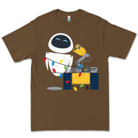 Wall E Eve Christmas Light Wrap Graphic T Shirt Premium Tee | Teevron