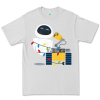 Dove Grey wall e eve christmas light wrap graphic t shirt Premium Tee - artisFamous