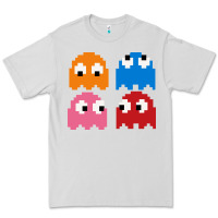 Dove Grey pacman ghosts cool retro 80s Premium Tee - artisFamous