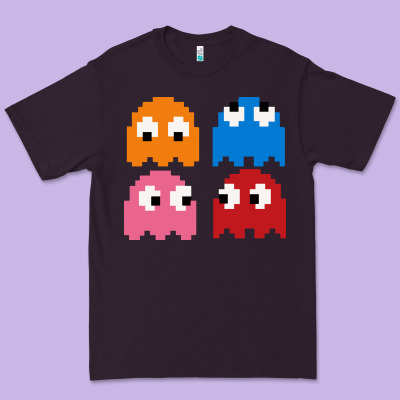 Pacman Ghosts Cool Retro 80s Premium Tee Designed By Artisfamous