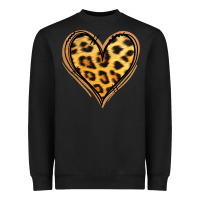 Black gold glitter leopard heart Heavyweight Sweatshirt - Jasminsmagicworld