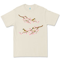 Bone cherry blossom sakura with bird Premium Tee - artisFamous