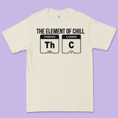 Mens The Element Of Chill Thc Marijuana Joke Black Premium Tee Designed By Artisfamous