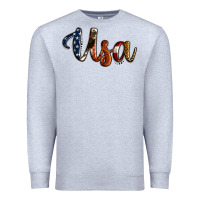 Heather Grey usa calligraphy Premium Sweatshirt - Jasminsmagicworld