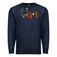Navy usa calligraphy Premium Sweatshirt - Jasminsmagicworld