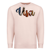 Pale Pink usa calligraphy Premium Sweatshirt - Jasminsmagicworld