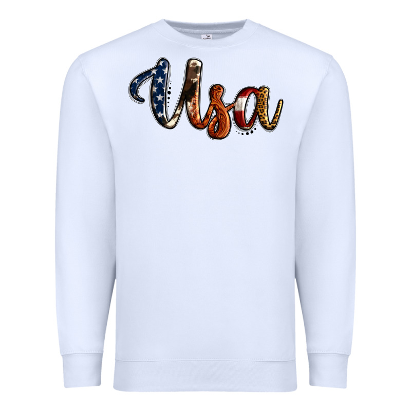 Usa Calligraphy Premium Sweatshirt by Jasminsmagicworld | Teevron