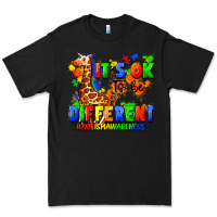 Black it's ok to be different autism awareness Premium Tee - FaDigitalArtStudio