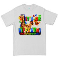 Dove Grey it's ok to be different autism awareness Premium Tee - FaDigitalArtStudio
