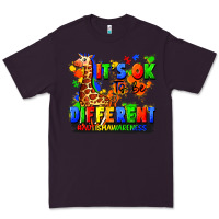 Plum it's ok to be different autism awareness Premium Tee - FaDigitalArtStudio