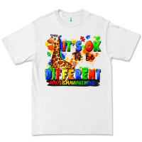 White it's ok to be different autism awareness Premium Tee - FaDigitalArtStudio