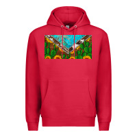 Cardinal cactus sunflower cowhide and turquoise license plate Premium Hoodie - Artiststas
