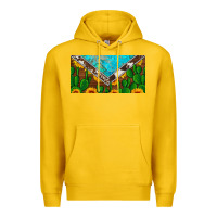 Lemon cactus sunflower cowhide and turquoise license plate Premium Hoodie - Artiststas