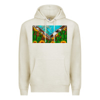 Oatmeal Heather cactus sunflower cowhide and turquoise license plate Premium Hoodie - Artiststas