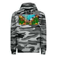 Slate Camo cactus sunflower cowhide and turquoise license plate Premium Hoodie - Artiststas
