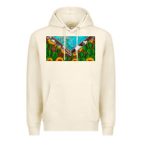Tofu cactus sunflower cowhide and turquoise license plate Premium Hoodie - Artiststas