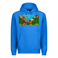 True Royal cactus sunflower cowhide and turquoise license plate Premium Hoodie - Artiststas