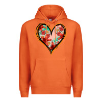Carrot floral orange glitter heart Premium Hoodie - Jasminsmagicworld