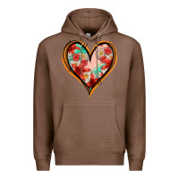 Chestnut floral orange glitter heart Premium Hoodie - Jasminsmagicworld