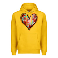 Lemon floral orange glitter heart Premium Hoodie - Jasminsmagicworld