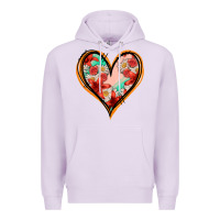 Lilac floral orange glitter heart Premium Hoodie - Jasminsmagicworld