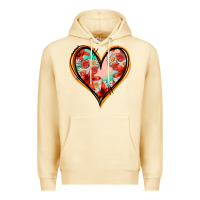 Pina Colada floral orange glitter heart Premium Hoodie - Jasminsmagicworld