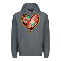 Rock floral orange glitter heart Premium Hoodie - Jasminsmagicworld