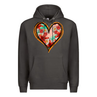 Smoke floral orange glitter heart Premium Hoodie - Jasminsmagicworld