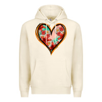 Tofu floral orange glitter heart Premium Hoodie - Jasminsmagicworld