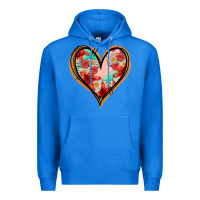 True Royal floral orange glitter heart Premium Hoodie - Jasminsmagicworld