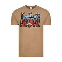 Vintage Coffee Football Mom Vintage Tee - CowhideDigitalArt