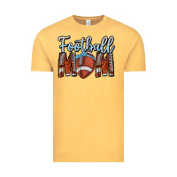 Vintage Mustard Football Mom Vintage Tee - CowhideDigitalArt