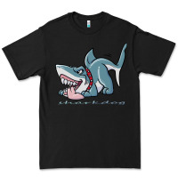 Black Sharkdog Sticker Premium Tee - artisFamous