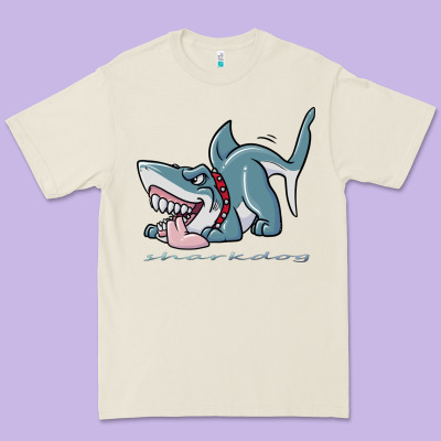 Sharkdog Sticker Premium Tee Designed By Artisfamous