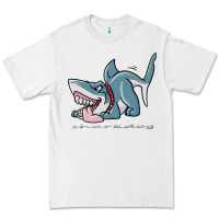 White Sharkdog Sticker Premium Tee - artisFamous