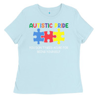 Baby Blue Autistic Pride Autism Awareness Ladies Tee - CowhideDigitalArt