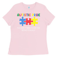 Bubblegum Pink Autistic Pride Autism Awareness Ladies Tee - CowhideDigitalArt