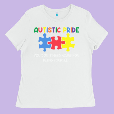 Autistic Pride Autism Awareness Ladies Tee Designed By Cowhidedigitalart