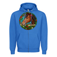 True Royal Western Horse Christmas Zipper Hoodie - RanaPortraitStore